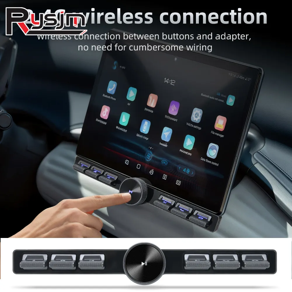 Multimedia Navigation Player 7 Keys Wireless Multimedia Remote Controller Control Button Adjust Volume Music Player