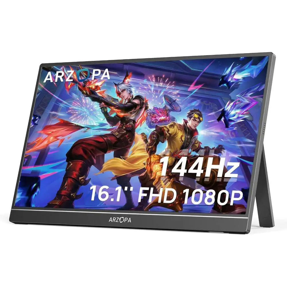 15.6 144Hz 1080P Portable Gaming Monitor with HDR, Kickstand, Eye Care for Laptops, PCs, PS5
