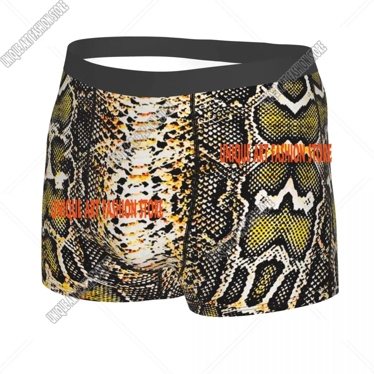 Custom Snake Skin Print Underwear Men Stretch Snakeskin Animal Texture Boxer Briefs Shorts Panties Soft Underpants For Homme