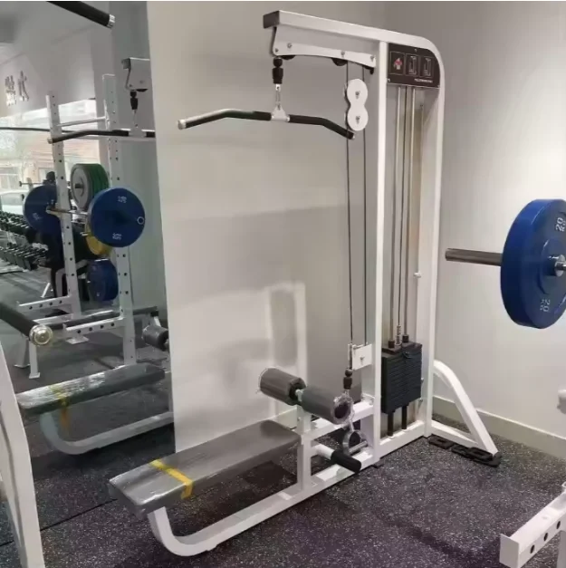 Adjustable Weight Stack Lat Pulldown Machine with Ergonomic Handles for Home Fitness Enthusiasts