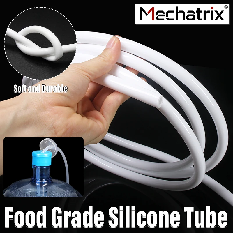 1~10m White Food Grade Silicone Rubber Pipe ID 0.5 1 2 3 4 5 6 7 8 9 10 12 14 16 18 20 25mm Flexible Tubes Water Connector Hoses
