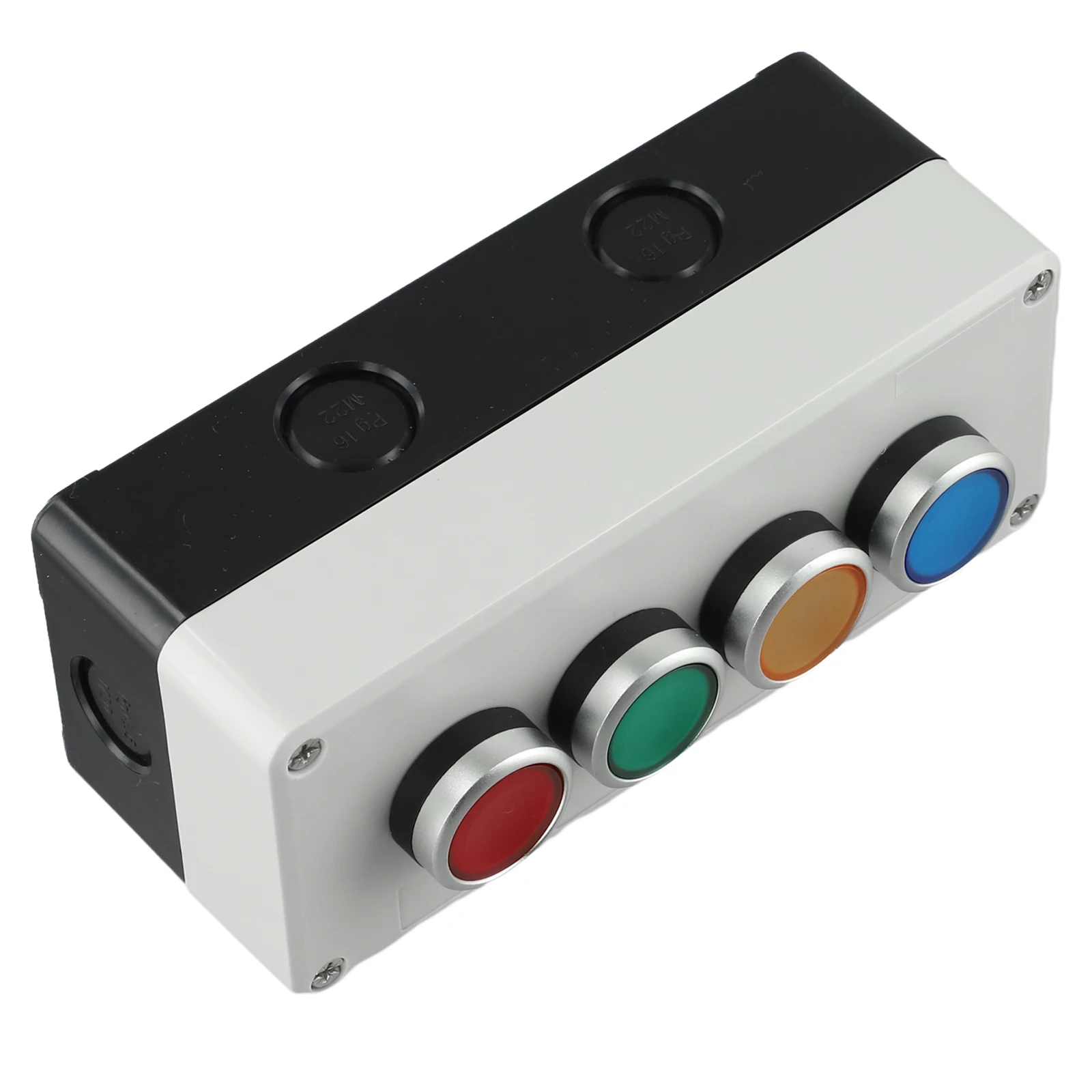 Push Button Switch Housing 22mm Mounting Size with Drop Screws and Connector for Reliable Panel Installation Push