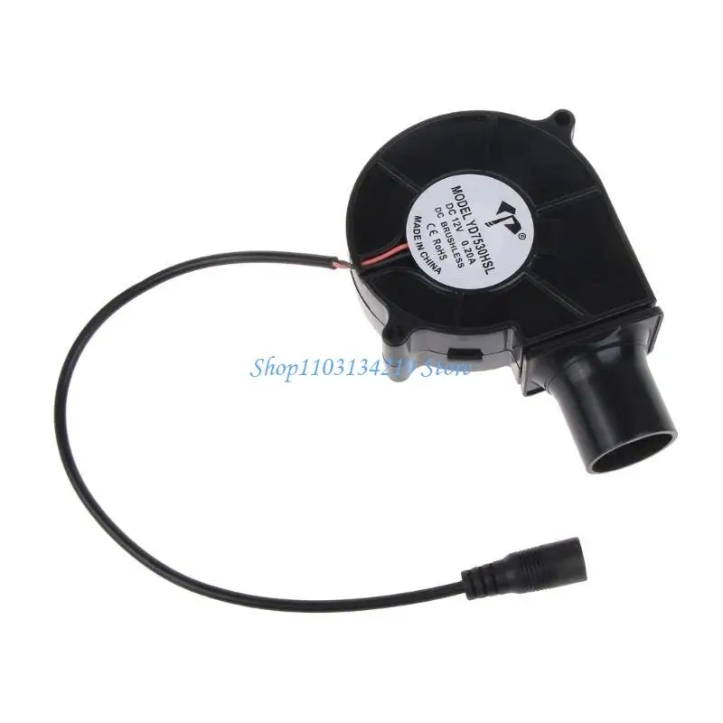 

N5KC уличный вентилятор для барбекю 7530 75x75x30 мм 12 В 3700 об/мин с воздушной трубкой для кемпинга и пикника, кухонная