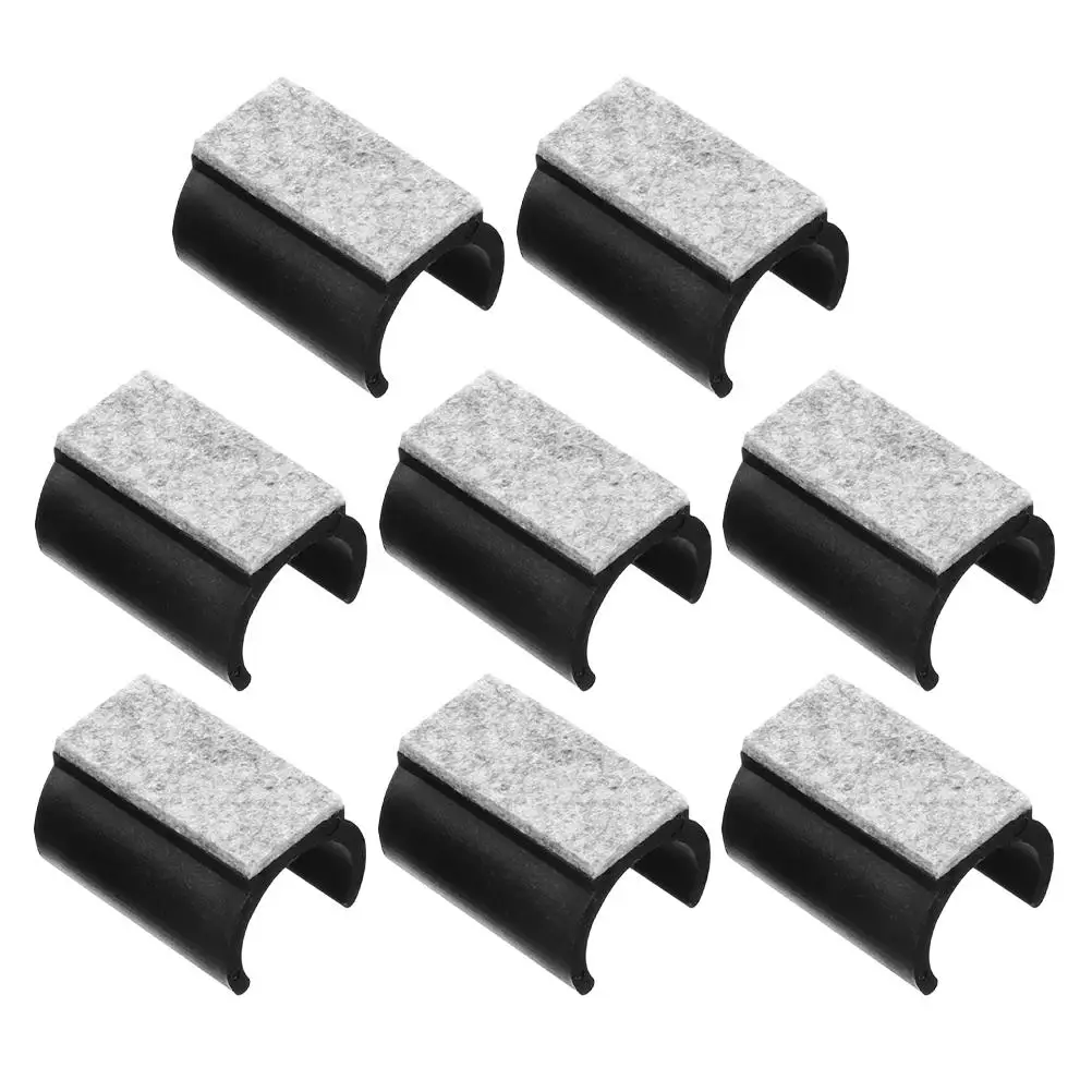 

8 Pcs Furniture Pads Shaped Chair Tube Protectors Non Slip Leg Chair Felt Pads For Hardwood Floors Floor Reusable