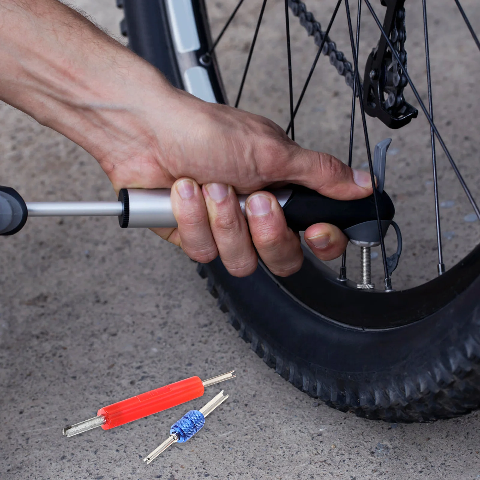 1 مجموعة صمام الإطارات الأساسية أداة إزالة الصواميل الثقيلة قوي سيارة معدنية تفكيك وتركيب أداة لإصلاح جسم السيارات المزدوج رئيس #4