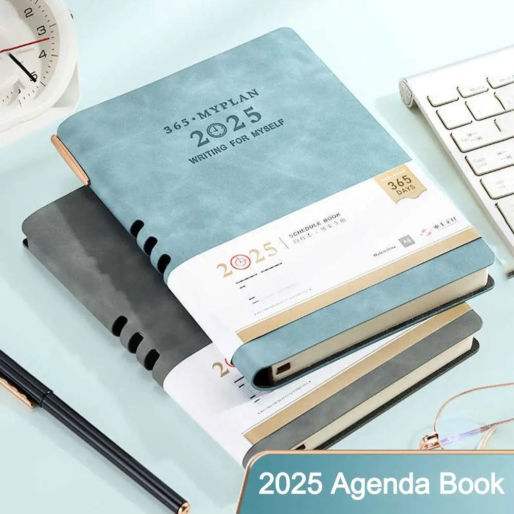 

A5/A6 2025 Planner Notebook Study Notebook Time Management Plan Book 2025 Calendar Book With Gel Pen Diary Book Business Notepad