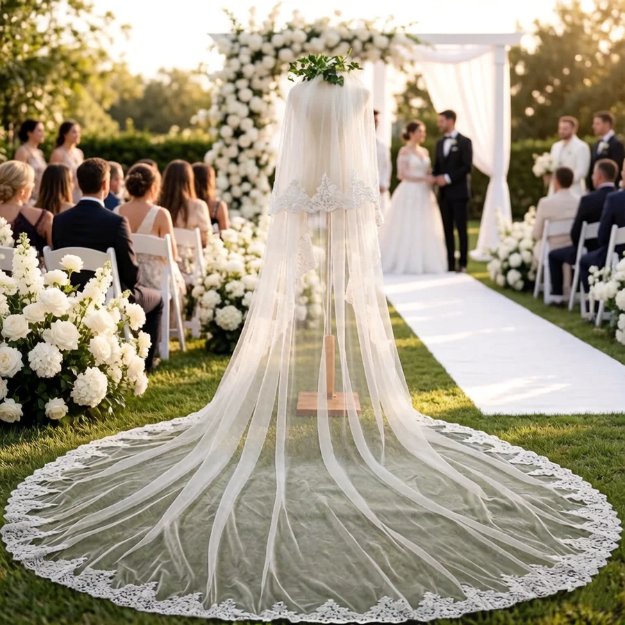 

New Arrival Voile mariage 3.5 Meter Bridal veil White Ivory wedding accessories In stock Wedding veil veu de noiva