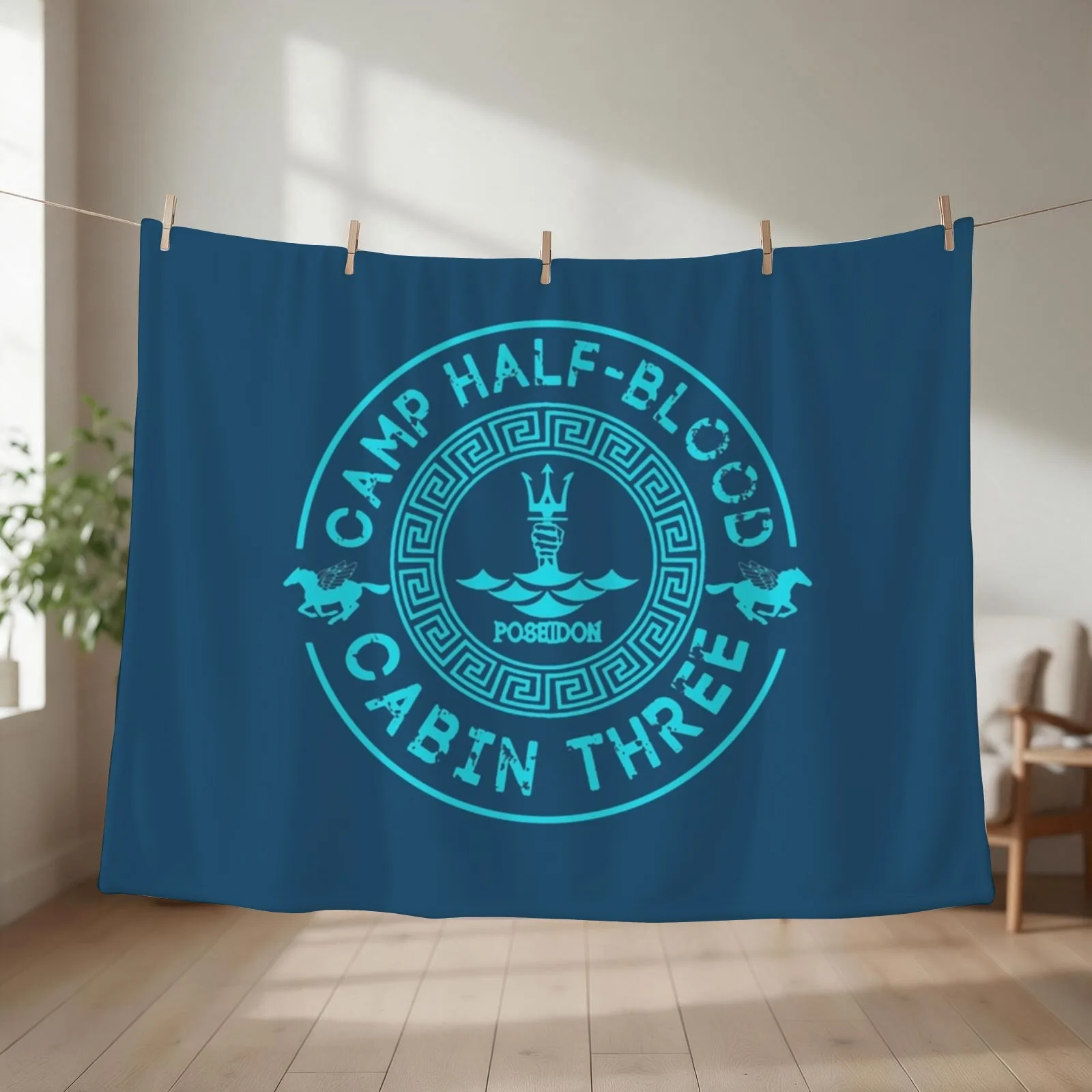 camp half blood - half Throw Blanket Hairys Thermal Weighted Shaggy Blankets