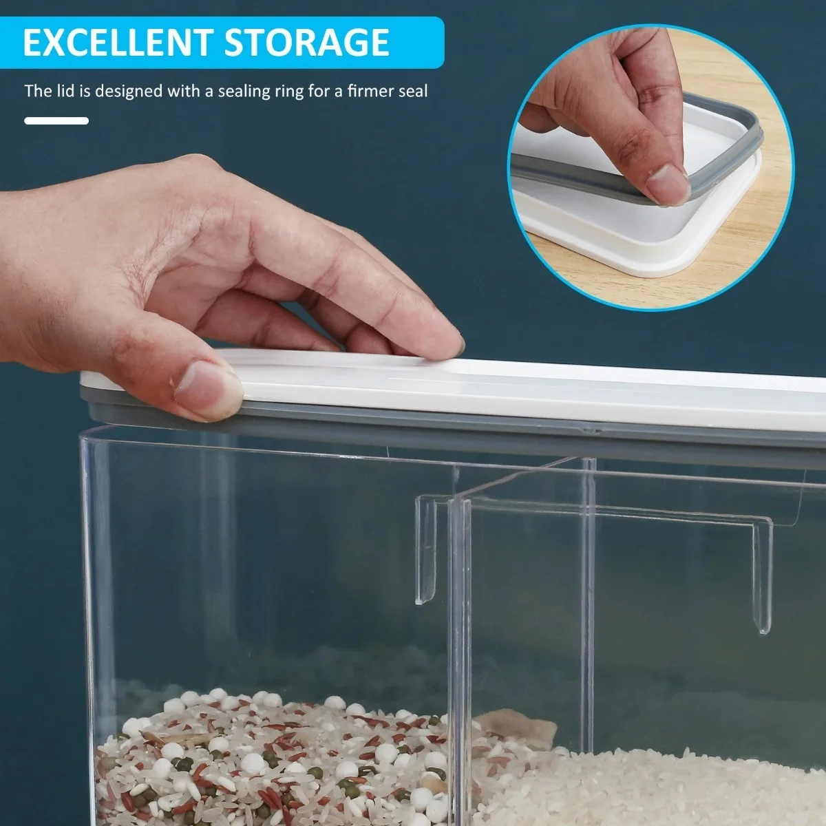 Cereal Storage Containers Kitchen Wall Mounted Transparent Cereal Dispenser Powder Laundry Detergent Dispenser Kitchen Organizer