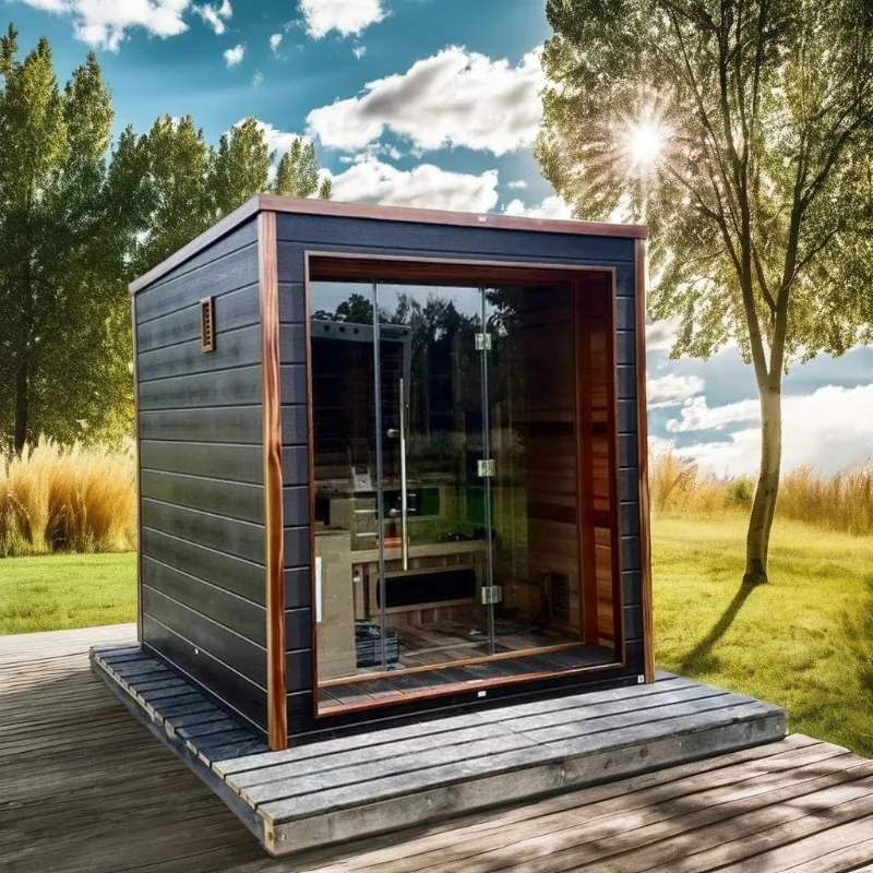 Wholesale Popular Hot Selling Outdoor Sauna Wood Burning Red Cedar Wood Portable Sauna Vapor With Low Price
