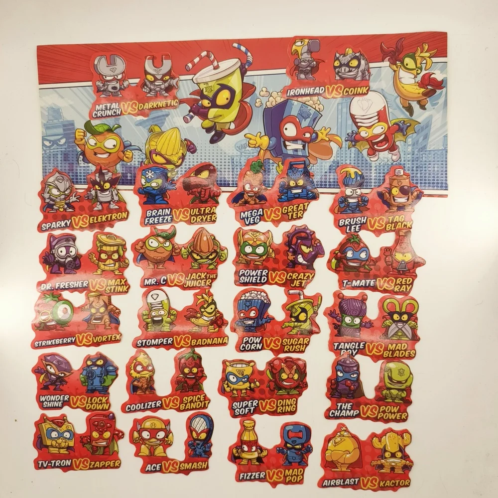 Super Zings Characters Stickers for Kids Playing Toy Cartoon Superzings Pegatinas for Party Decoration Anime Cute Stickers