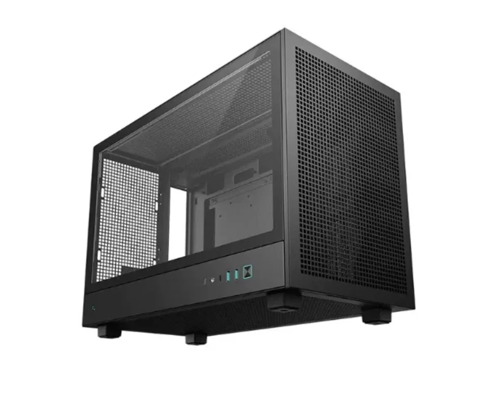 CH260 Mini ITX Computer Case, Side Mesh Panel With Handle, Support Long Graphics Card ATX Power Supply Type‑C Gaming Chassis