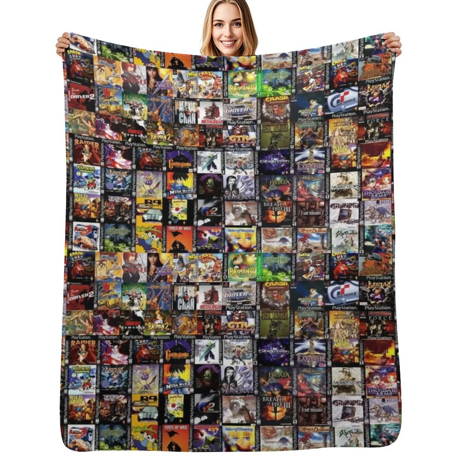Gamer Throw Blanket Breathable Lightweight Blanket for Adults Kids