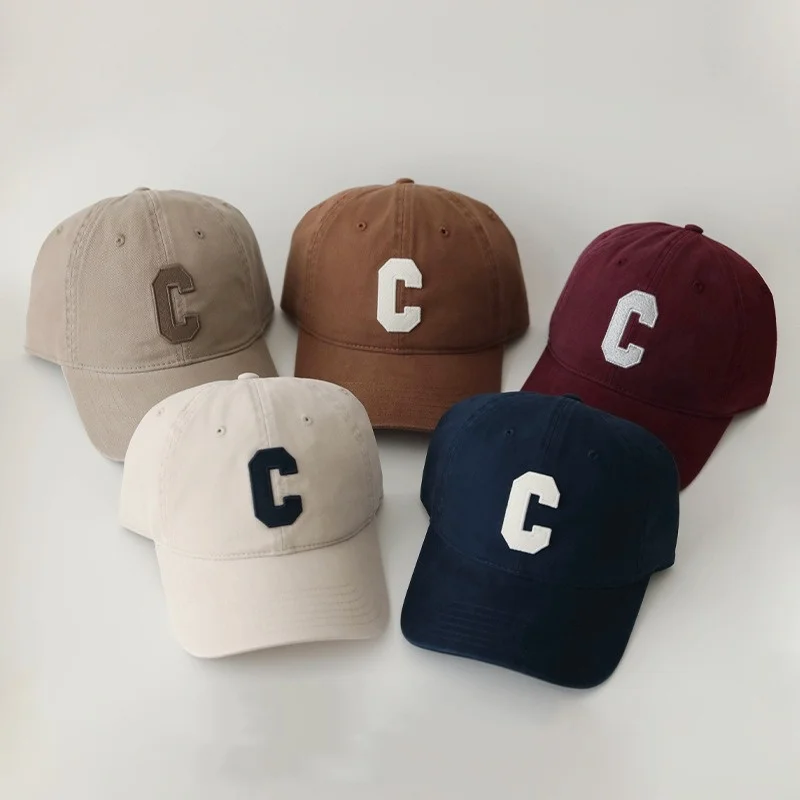 

2024 new baseball cap men and women Korean simple versatile letters soft top duck tongue cap high-quality show face small cap