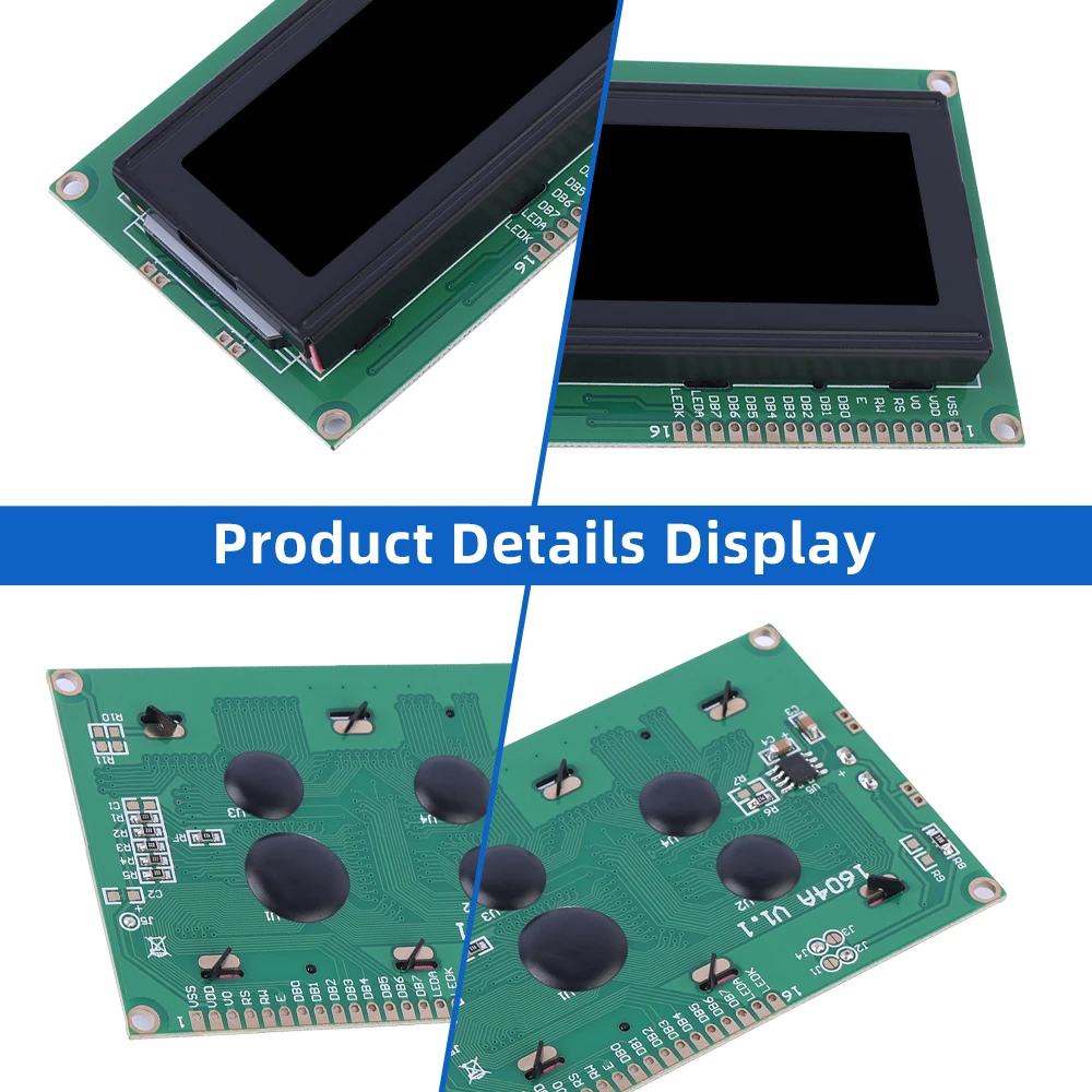 Russian BTN Black Film Red 1604A 3.3V Character 1604 04*16 LCD 16PIN ST7066U Industrial Computer Character Dot Matrix Screen