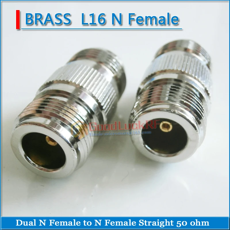 

Dual L16 N Female to N Female Plug 50 ohm Nickel Plated Brass Straight RF Coaxial Adapters Connector Socket