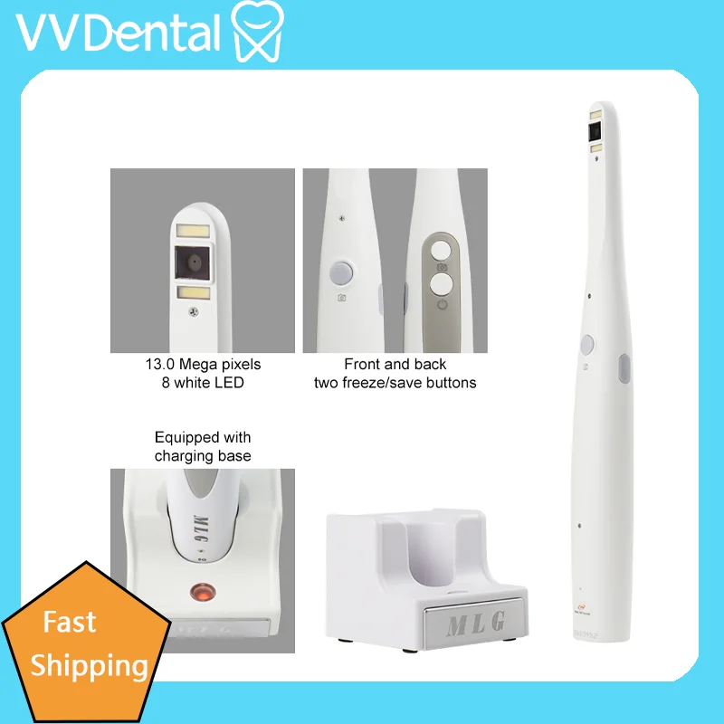 

Dental Intraoral Camera 8 White LED Oral Camera Computer 1/2.8 CMOS Wireless Signal to USB HD 1920*1080P Lab Equipment Dentistry