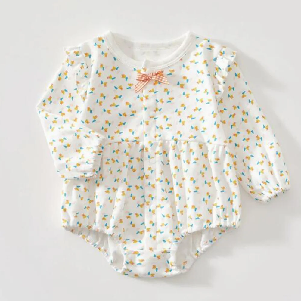 Baby Girl Bodysuits Long Sleeve 100% Cotton Colorful Spring Summer Infant Clothing Princess Newborn Romper Hot Selling