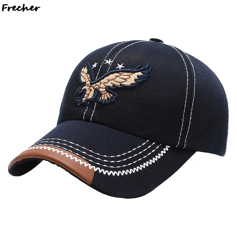 Fashion Embroidered Eagle Men Hat 2022 Summer Outdoor Golf Caps Women Men Sports Snapback Breathable Cotton Headdress Sun Hats