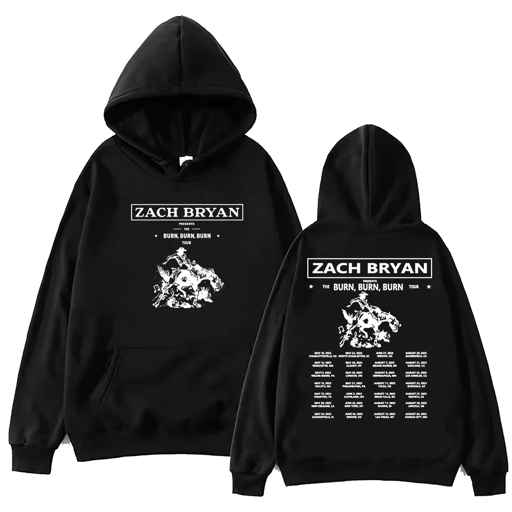 

Zach Bryan Burn Burn Burn World Tour Hoodie Harajuku Hip Hop Pullover Tops Sweatshirt Fans Gift Tops