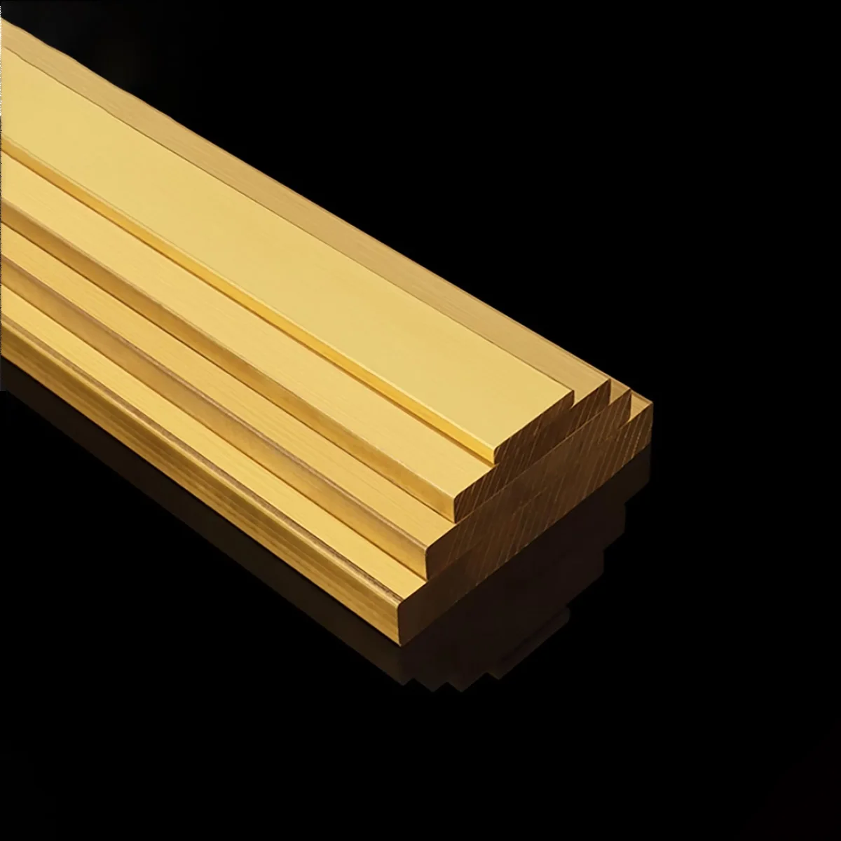 H59 Brass Bar/Brass Square Flat Bar Solid Block, Customized Processing, Thickness 2/3/4/5/6mm