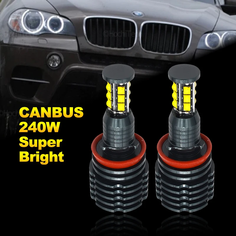 

2PCS 240W H8 LED Angel Eye Halo Ring Lamp Bulb LED Marker Light for BMW BMW X5 E70 X6 E71 E90 E91 E92 M3 E89 E82 Auto Head Lamp