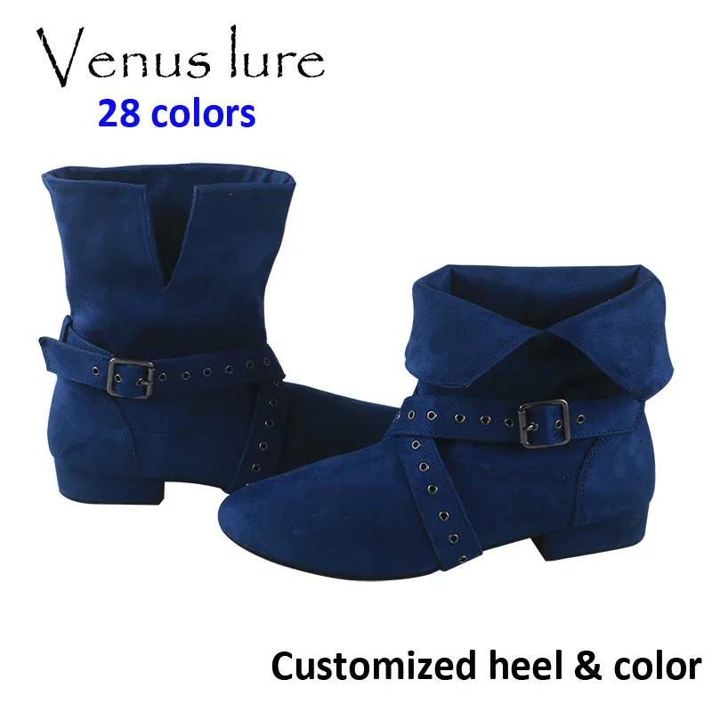 Customized Heel Practice New Latin Dance Boots Blue Soft Salsa Party Dancing Shoes Comfortable Sport Dance Boots Shoes