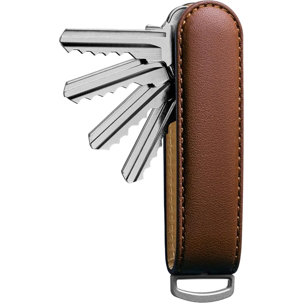 

Italian Leather Key Organizer Compact EDC Keychain Marine Grade Stainless Steel