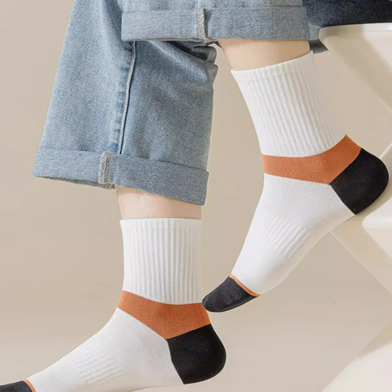 6 Paar atmungsaktive Baumwollsocken für Herren, Sportsocken, Herbst-Winter-Socken, schweißabsorbierend, geruchshemmend, Business-Socken, hohe Qualität – Detail 8