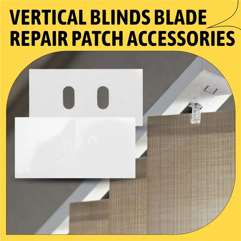 M12K-Vertical Blind Repair Tabs-25 Sets Clear Vertical Blind Repair Tabs Vane Saver Self Adhesive Vertical Blinds Repair Kit