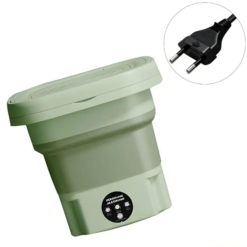 D0AB Automatic 9L Foldable Washing Machine Portable Underwear Panties Washer for Travel Dorm Compact Laundry Enduring