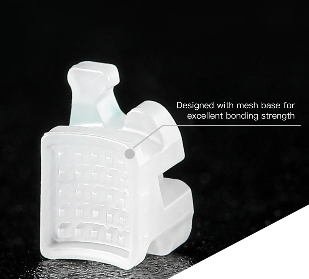 AZDENT Dental-Brackets, kieferorthopädische Zahnspangen, selbstligierend, aus Keramik, transparent, Roth/MBT 0,022, Haken 3-4-5 mit Öffnungswerkzeug, 20 Stück – Detail 5