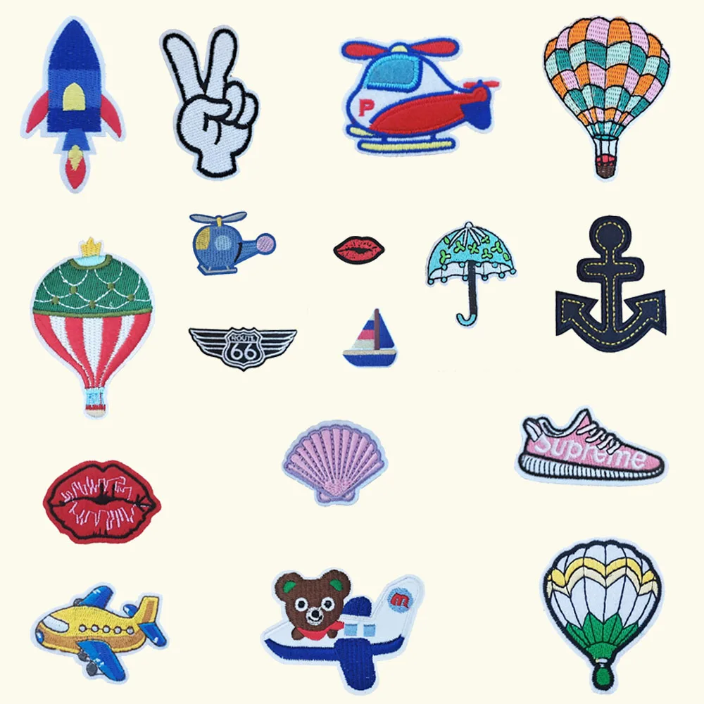 Cartoon embroidery pattern self-adhesive style cloth sticker DIY decorative clothing denim jacket accessories versatile patches