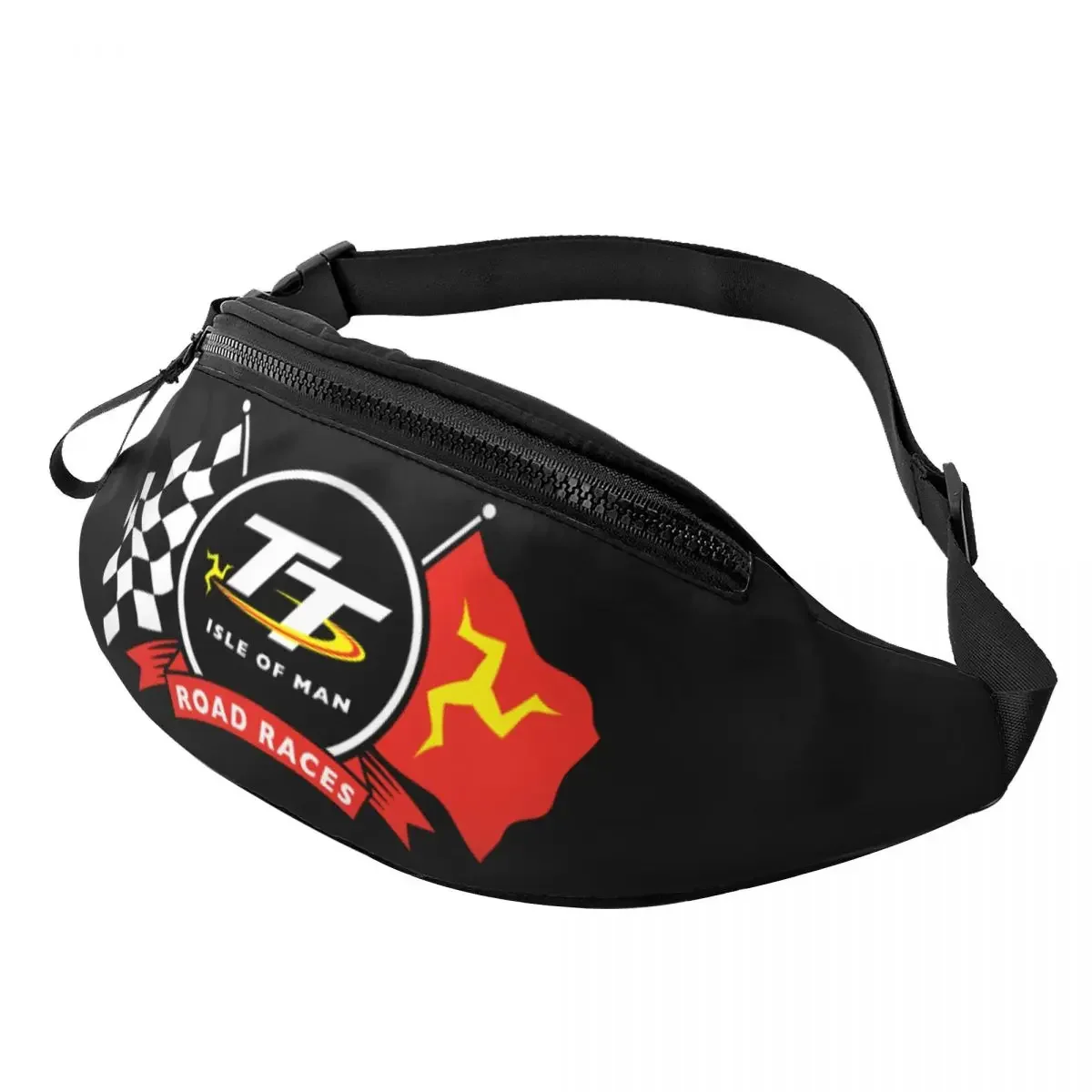 Isle Of Man TT Road Races Fanny Pack for Men Women Cool Motorcycle Sport Crossbody Waist Bag Cycling Camping Phone Money Pouch