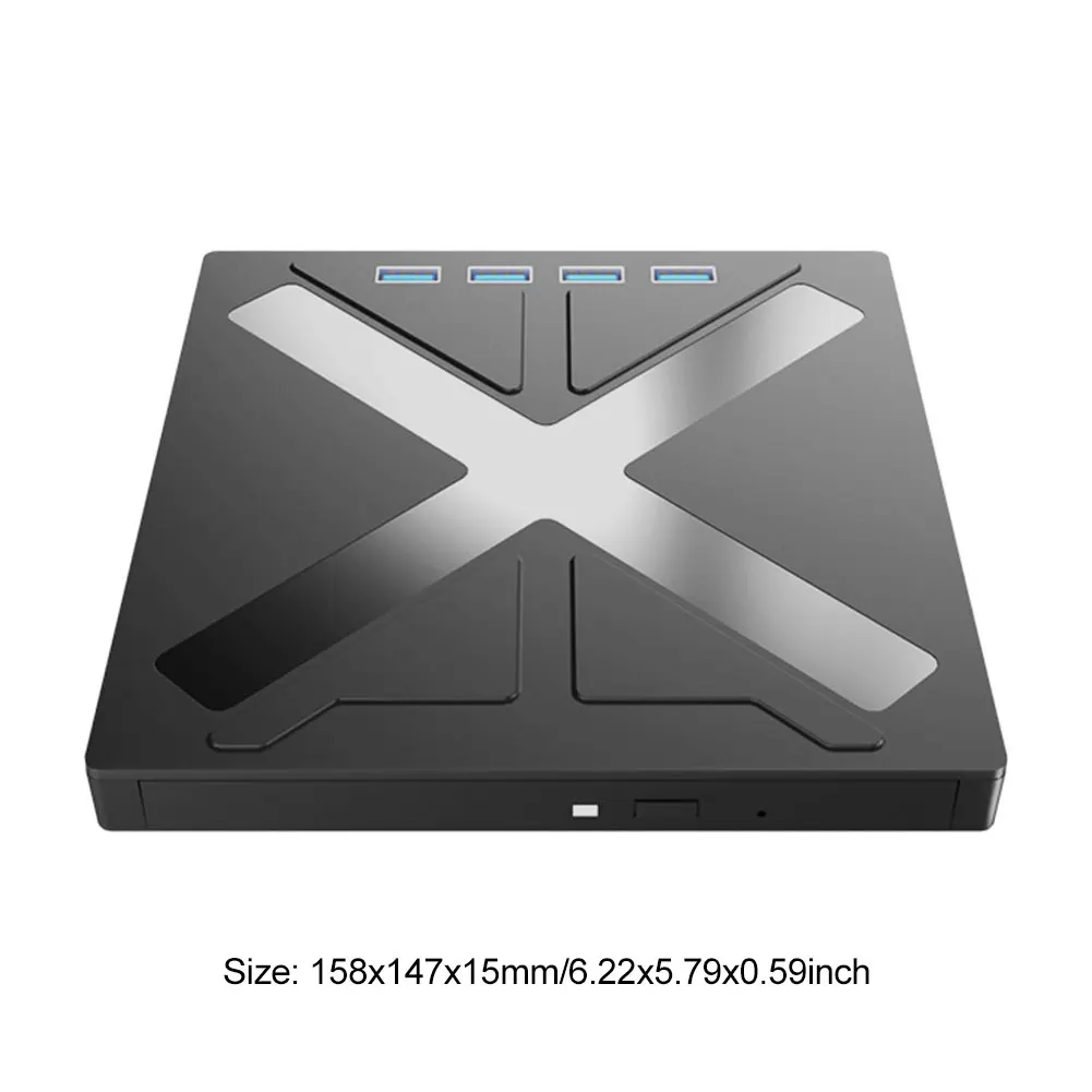 CD/DVD-Player USB 3,0 Typ C tragbarer CD-DVD-Brenner kompatibel mit Win Mac OS tragbares CD-Laufwerk TF für MacBook Laptop