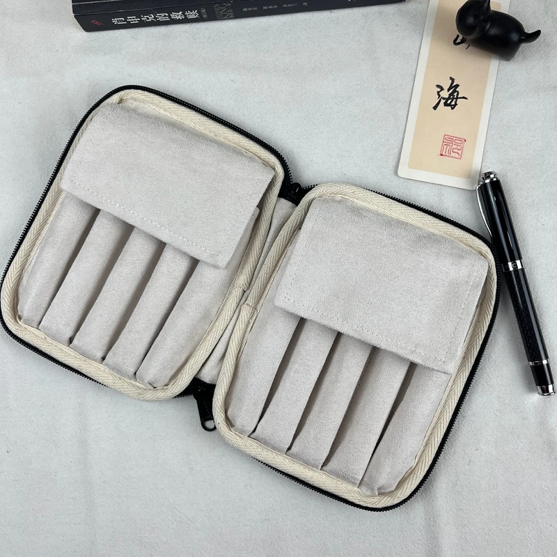 Portable Large Capacity Pencil Case With Zipper, Pen Bag, Premium, Original, Custom Fabric, 10 Holes  Pen Bag SIZE 17X13CM