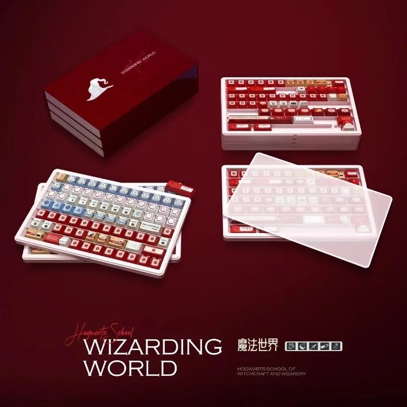 Wizarding World Theme Keycaps Set Cherry Profile PBT Dye Sublimation MX Cross Switch Keycaps for Mechanical Keyboard Accessories