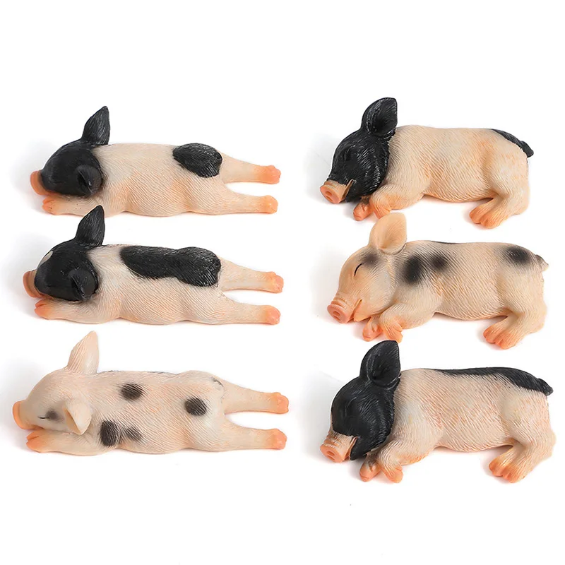 

New Simulation Resin 3D Fun Cute Sleeping Pig Refrigerator Magnet Stickers Cartoon Refrigerator Decoration Toys for Friends Kids