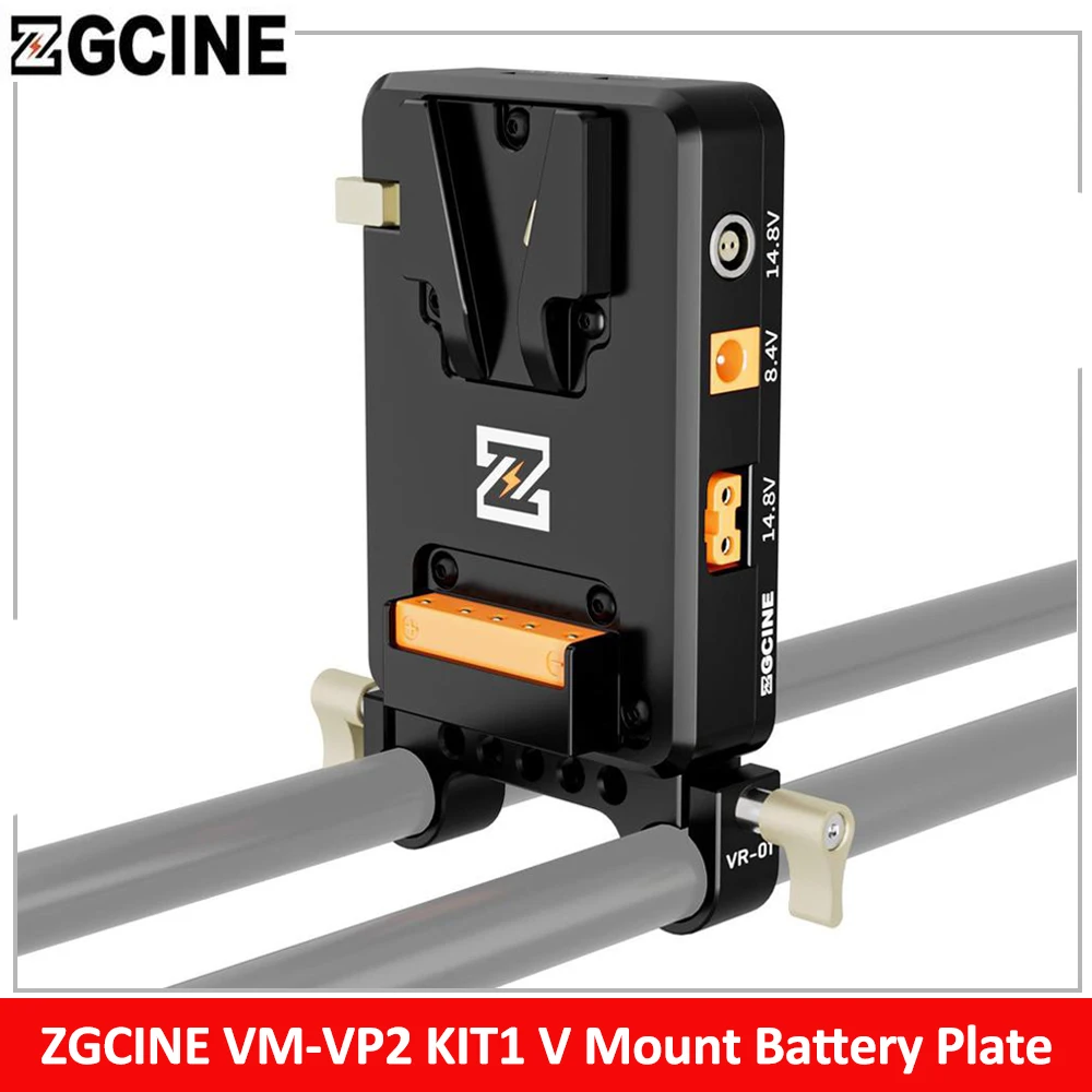 ZGCINE VM-VP2 Kit1 V MOUNT Battery Plate Multi-Interface V-Lock Plate SUPPORT USB-C PD INPUT