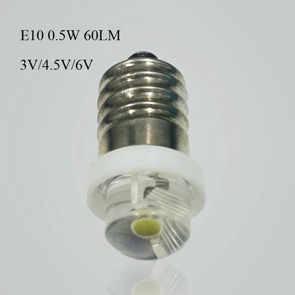 

3/4.5/6V 0.5W 6000K White LED E10 Replacement Bulb For Flashlight Lantern Torch Bushcraft Survival Camping Flashlight Equipment