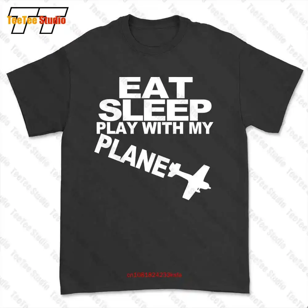 Eat Sleep Rc Plane Model Airplane T-shirt Tee W2AR