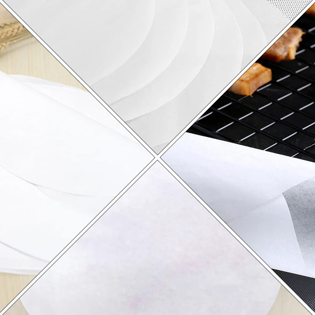 

50 Pcs Baking Barbecue Double Side Square Oil Proof Mat White Absorbing Paper Ideal Home Party Kitchen
