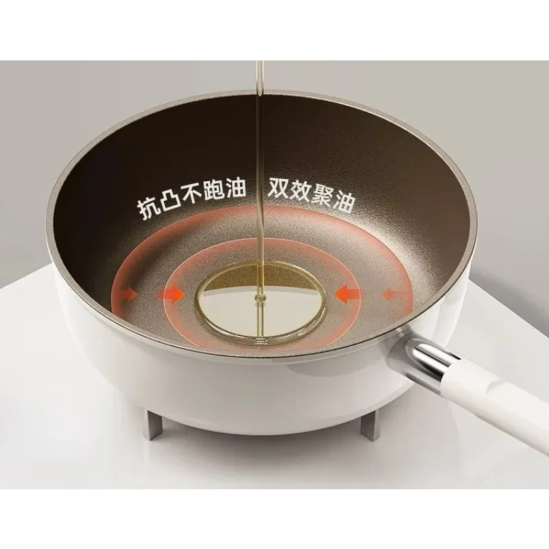 

CL titanium ceramic uncoated non-stick pan household induction cooker gas stove special wok deep frying pan