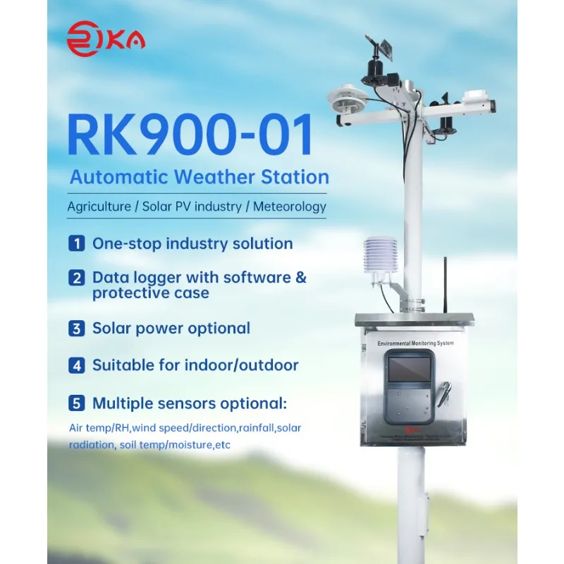 RIKA RK900-01 Outdoor Indoor Wireless Digital Professional Automatic Wifi Weather Station for Sale China Manufacturers