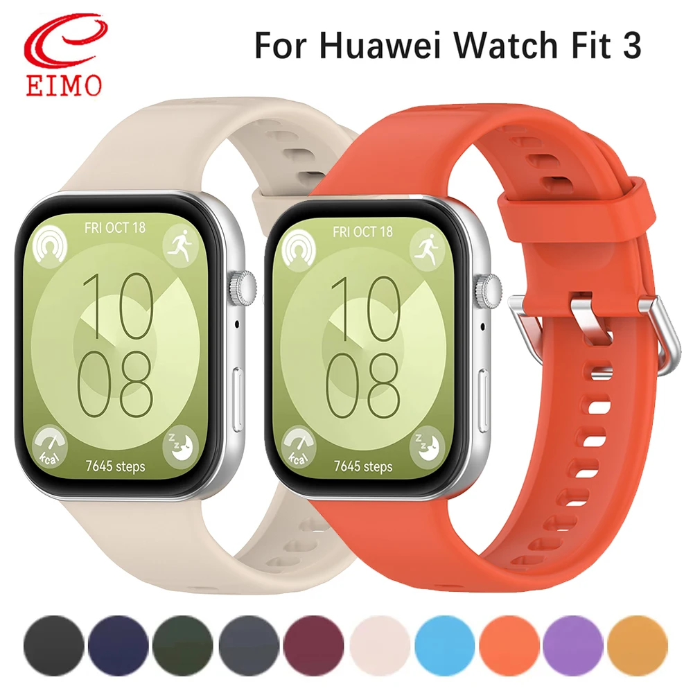 

Silicone Band For Huawei Watch Fit 3 Strap Smartwatch Accessories Replacement Correa Sprot Bracelet for Huawei Watch fit3 straps