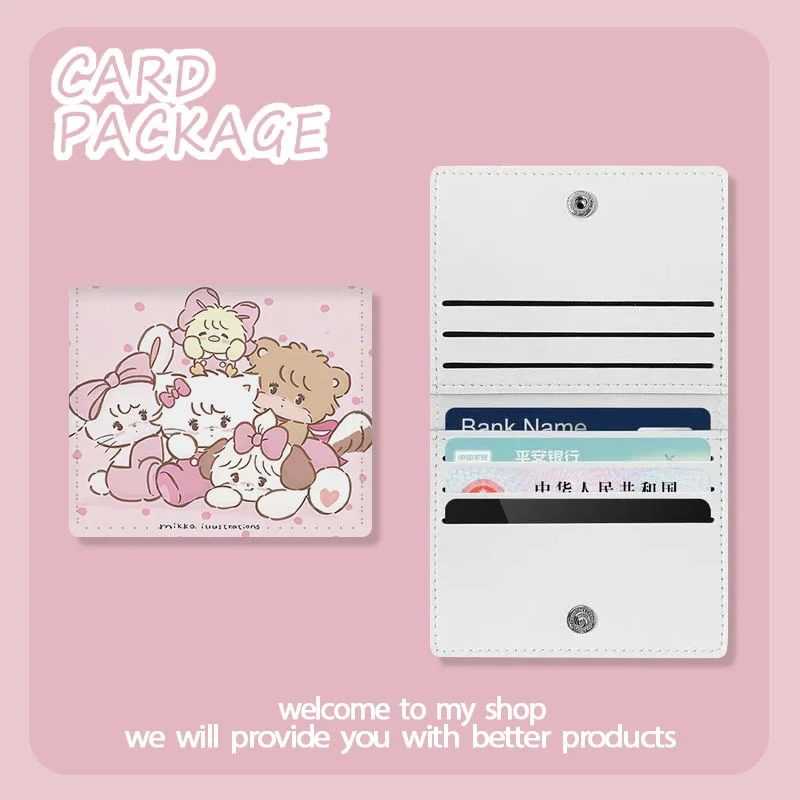 Portátil multi-slot para cartão carteira de couro do plutônio documentos bancários titular do cartão de licença de motorista tamanho pequeno conveniente dos desenhos animados sle