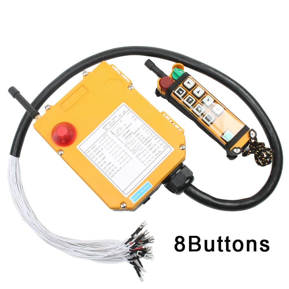 Single/Dual double speed F24-8/10/12 Industrial Wireless Radio remote controller switch 12V 24V 110V 220V 380V for crane driving