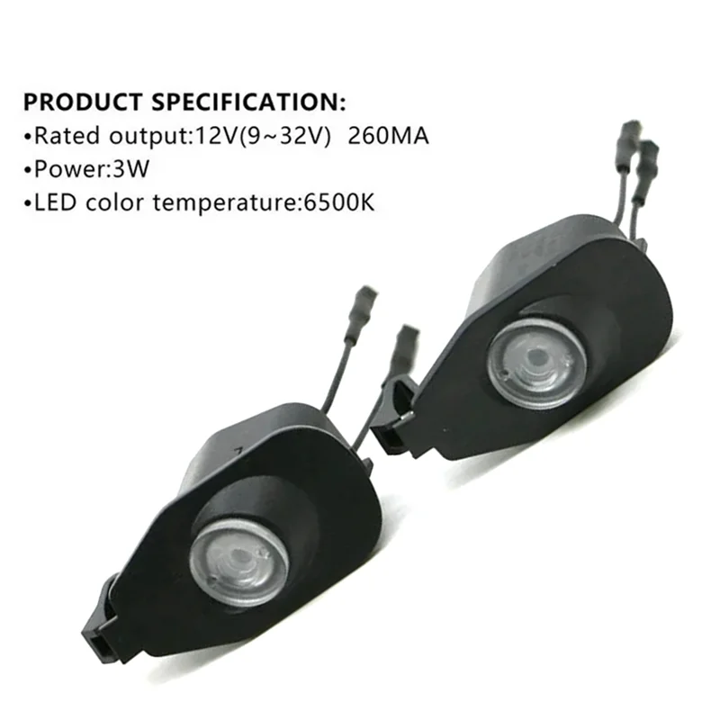 For ford Mustang 2013-2022 LED Side Puddle Laser-Rearview Mirror Puddle Welcome Courtesy Logo Lights