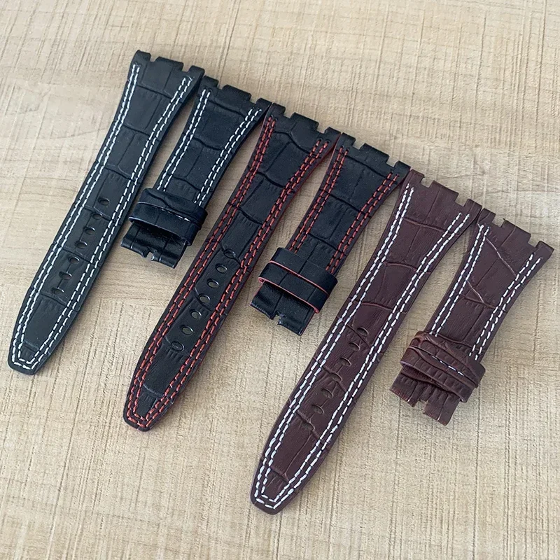 

Аксессуары для часов, двойной ремешок из натуральной кожи для AP15703 26470SO, 28 мм, мужской спортивный ремешок для часов