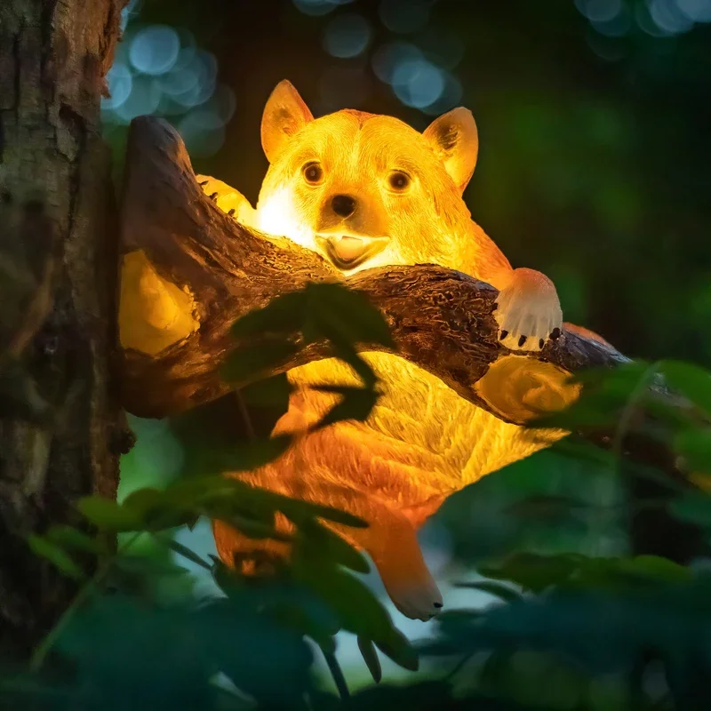 

Светодиодный уличный декоративный настенный светильник с изображением енота, садовый пейзаж, лампа с животными для заднего двора, освещение парка недвижимости